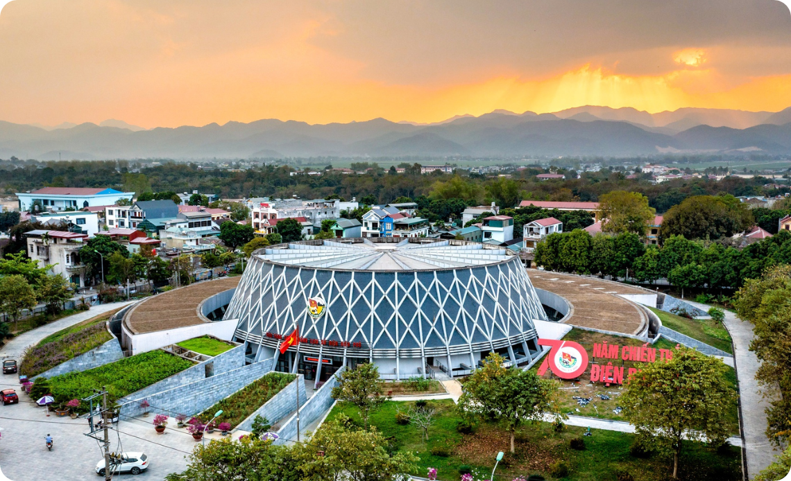 Le musée de la victoire de Dien Bien Phu a un design unique.